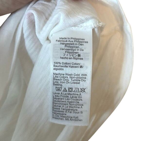 J.Crew Factory White Girlfriend Tee Small Cotton Crewneck Relaxed NWT - Picture 5 of 5